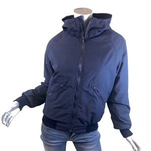 Mother Karen’s Ski Jacket Women’s 1980s Winter Jacket Bomber Flight Navy Blue.